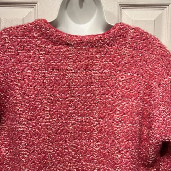 Zara Pink Cotton Blend Button‎ Up Cropped Cardigan Size M - Picture 7 of 11